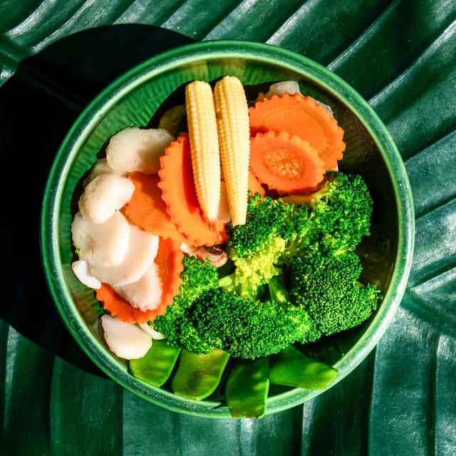 Steamed Vegetables.