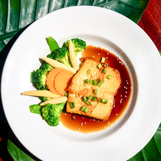 Grilled Teriyaki Salmon.